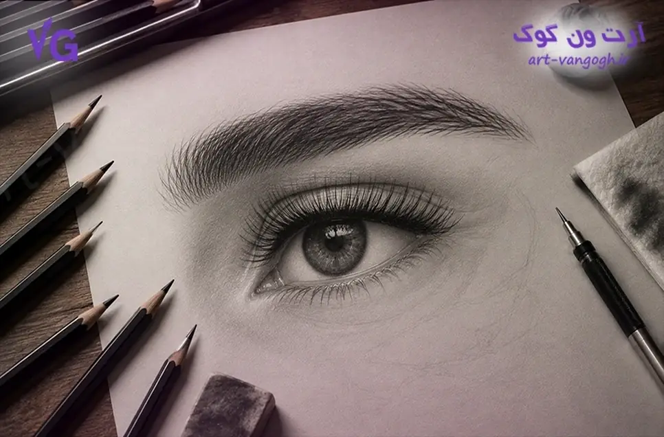 ابزارهای مناسب برای طراحی مژه و ابرو در سیاه قلم