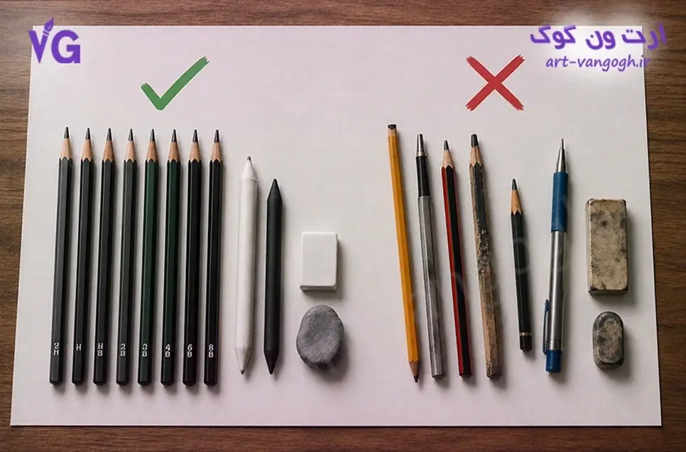 اشتباهات انتخاب ابزار در سیاه قلم