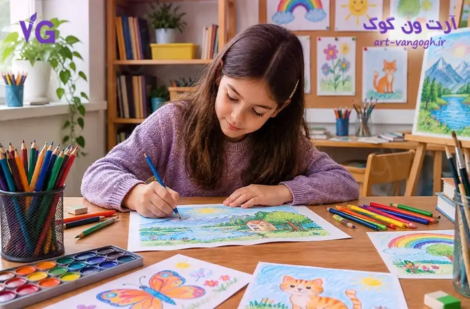 آموزش نقاشی کودکان ۶ تا ۱۱ سال