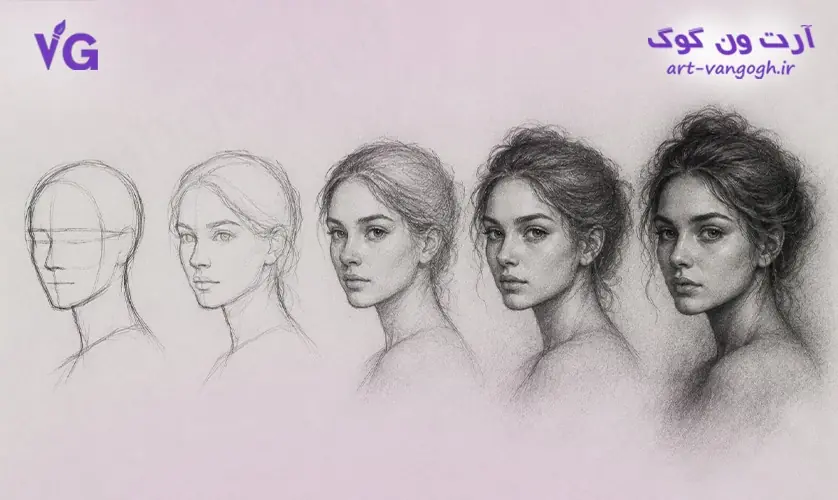 تمرین سایه زنی در سیاه قلم