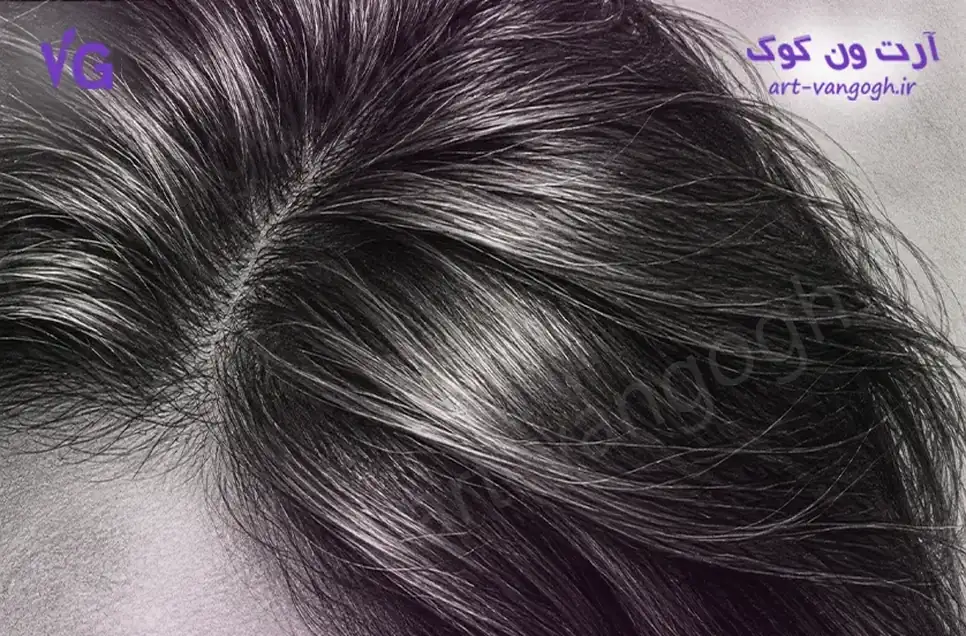 تکنیک طراحی مو و ایجاد حجم در سیاه قلم