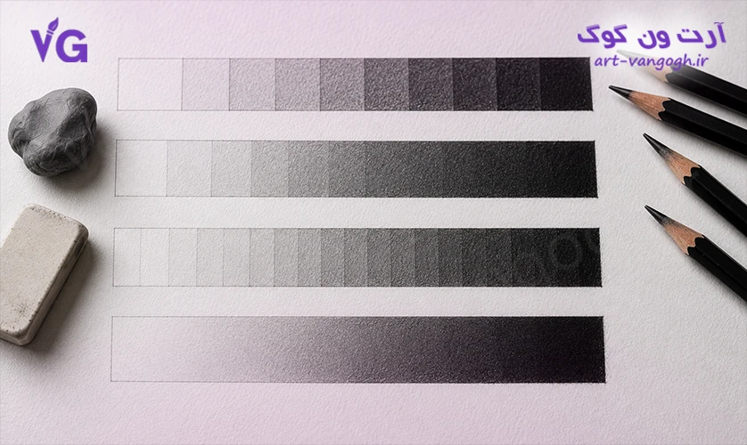 طیف خاکستری در طراحی سیاه قلم