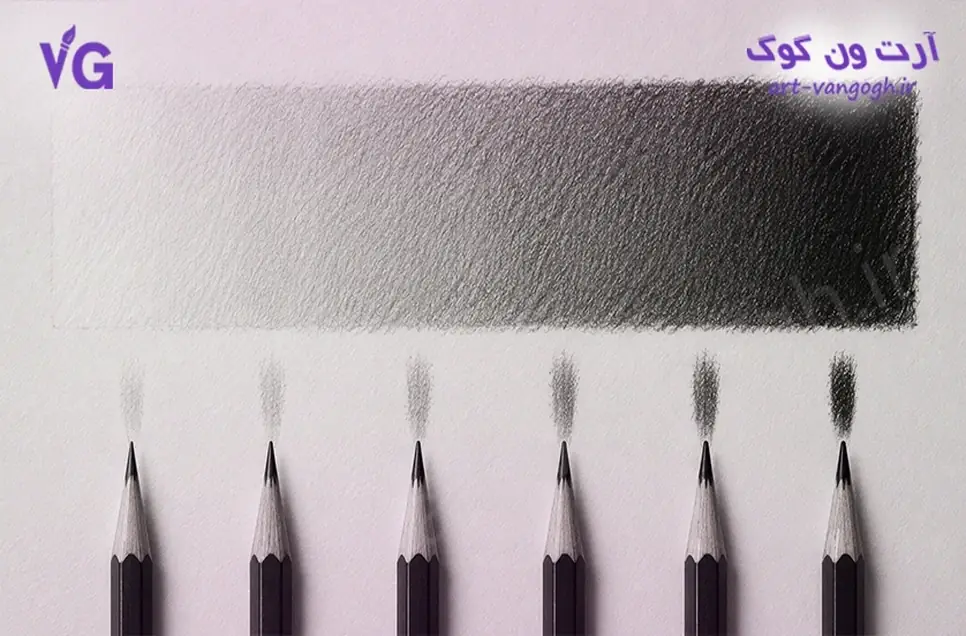آموزش طیف سازی با مداد از سفید کاغذ تا مشکی در سیاه قلم