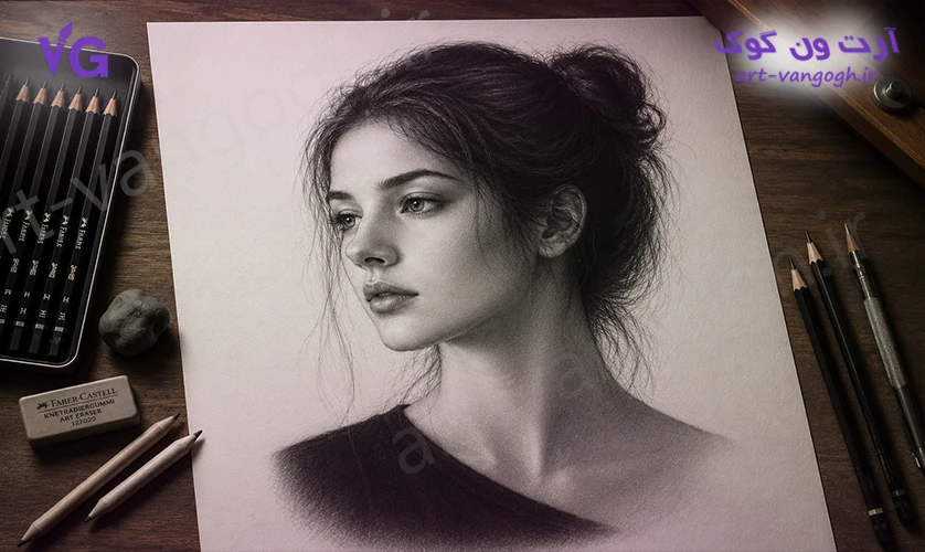 نتیجه طراحی روی کاغذ مناسب سیاه قلم