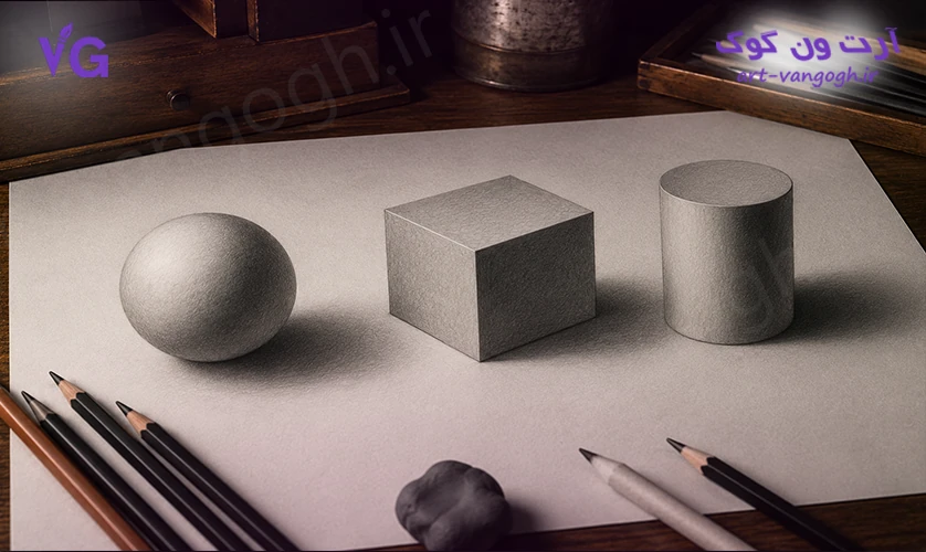 نمونه حجم پردازی حرفه ای سیاه قلم