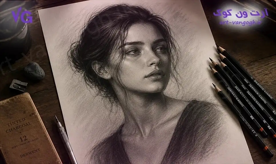 پرتره حرفه ای سیاه قلم