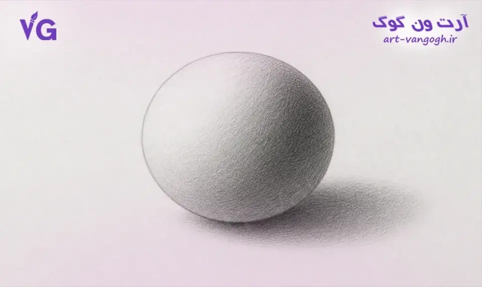 مرحله دوم سایه روشن کره با ایجاد تیرگی اولیه و نیم سایه