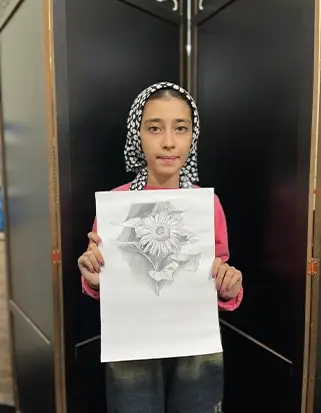 نمونه کار هنرجوی آرت ون گوگ